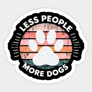 Paw Power: Less People, More Dogs Sticker